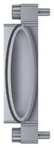 Backshell rettangolare CPE serie C7H in configurazione panel mount side entry, vista in prospettiva