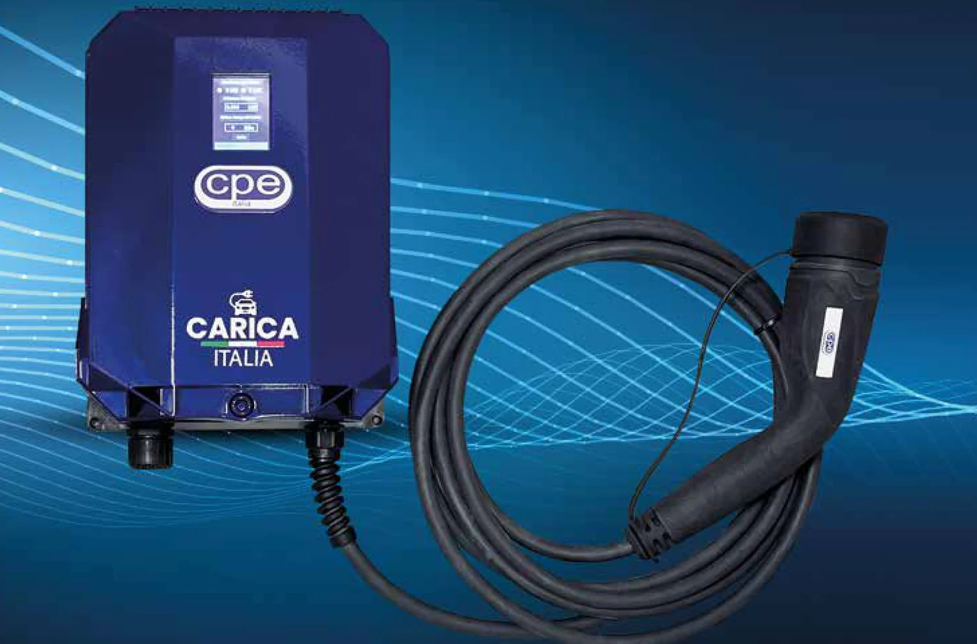 Wallbox CPE CARICA ITALIA Mini con cavo di ricarica Tipo 2 avvolto